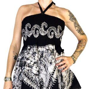 Comfy Batik Cybele Dress Black and white